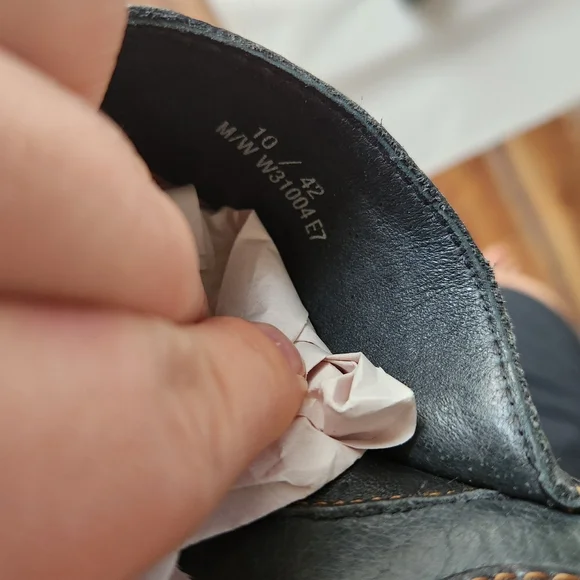 Born Black Leather Wedge Clog - Women's Slip-On Size 10 - Picture 5 of 5